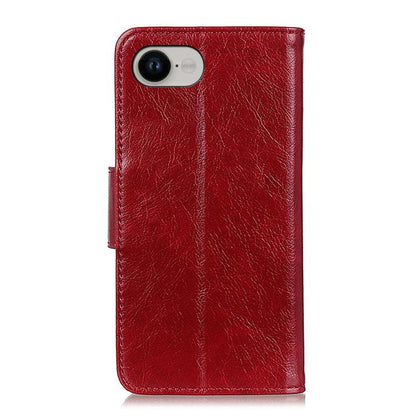 For iPhone 16e Nappa Texture Leather Case(Red) - iPhone 16e Cases by buy2fix | Online Shopping UK | buy2fix