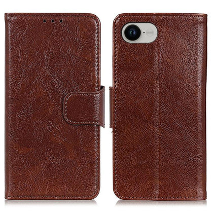 For iPhone 16e Nappa Texture Leather Case(Brown) - iPhone 16e Cases by buy2fix | Online Shopping UK | buy2fix