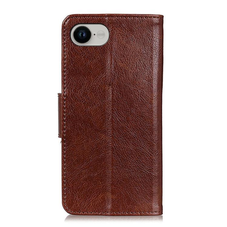 For iPhone 16e Nappa Texture Leather Case(Brown) - iPhone 16e Cases by buy2fix | Online Shopping UK | buy2fix