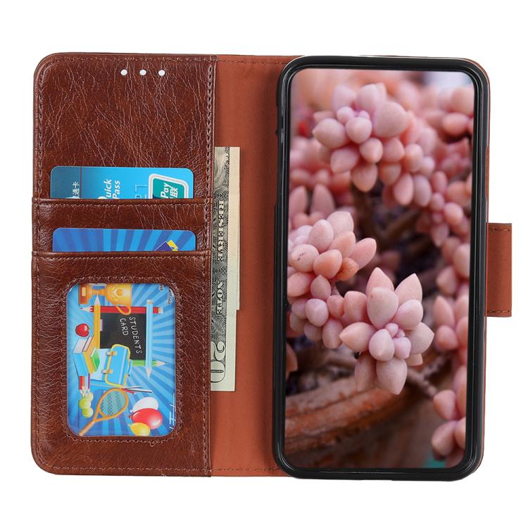 For iPhone 16e Nappa Texture Leather Case(Brown) - iPhone 16e Cases by buy2fix | Online Shopping UK | buy2fix
