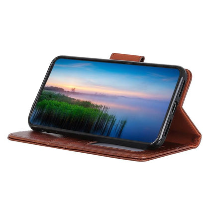 For iPhone 16e Nappa Texture Leather Case(Brown) - iPhone 16e Cases by buy2fix | Online Shopping UK | buy2fix