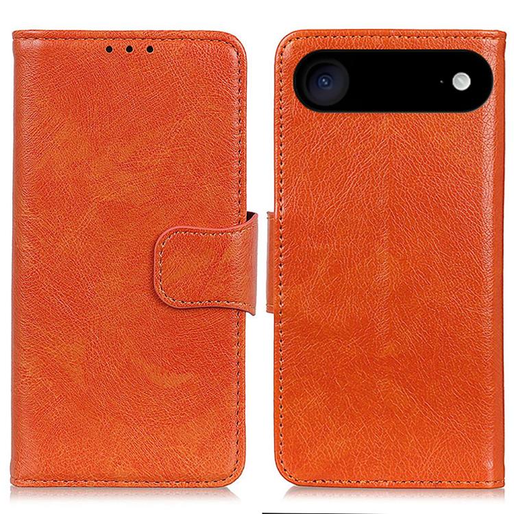 For iPhone 17 Air Nappa Texture Leather Case(Orange) - iPhone 17 Air Cases by buy2fix | Online Shopping UK | buy2fix