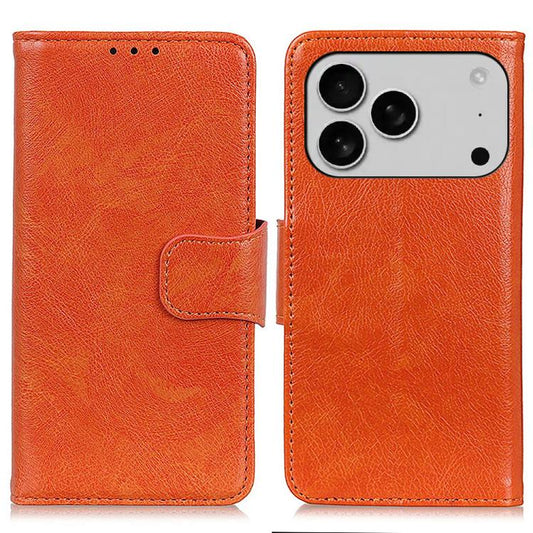 For iPhone 17 Pro Max Nappa Texture Leather Case(Orange) - iPhone 17 Pro Max Cases by buy2fix | Online Shopping UK | buy2fix
