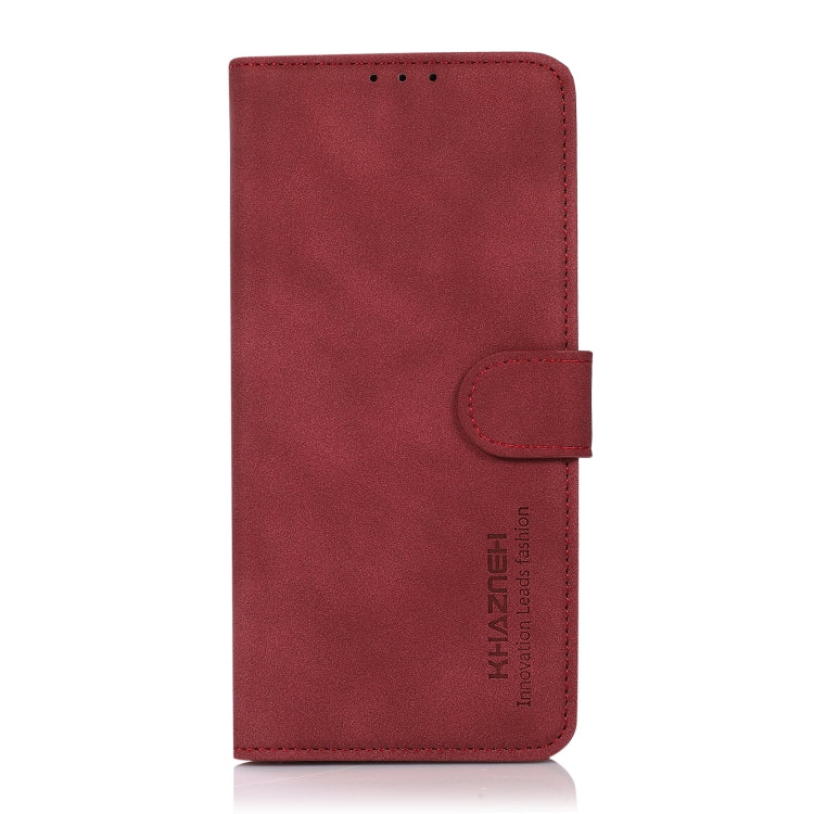 For iPhone 16 Pro KHAZNEH Matte Texture Leather Phone Case(Red) - iPhone 16 Pro Cases by buy2fix | Online Shopping UK | buy2fix