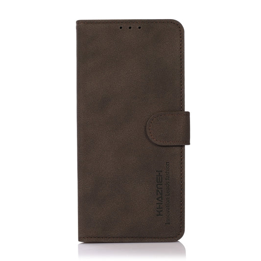 For iPhone 16 Pro KHAZNEH Matte Texture Leather Phone Case(Brown) by buy2fix