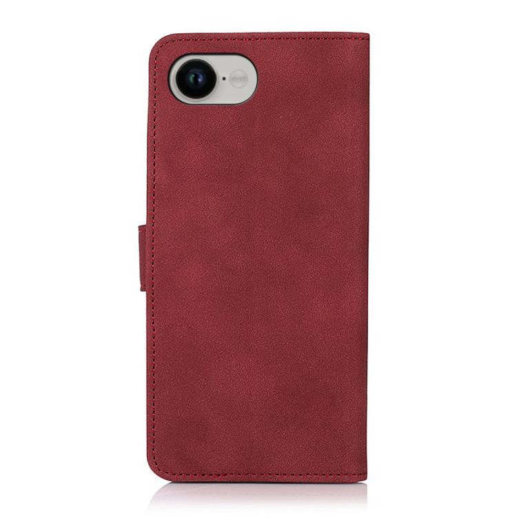 For iPhone 16e KHAZNEH Matte Texture Leather Phone Case(Red) - iPhone 16e Cases by buy2fix | Online Shopping UK | buy2fix