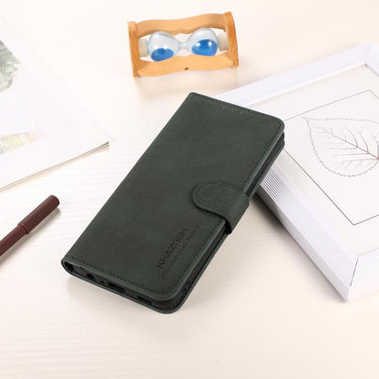 For iPhone 16e KHAZNEH Matte Texture Leather Phone Case(Green) - iPhone 16e Cases by buy2fix | Online Shopping UK | buy2fix