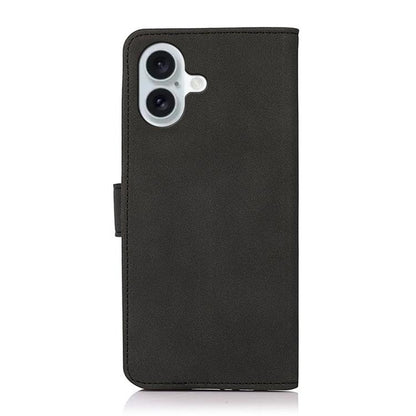 For iPhone 17 KHAZNEH Matte Texture Leather Phone Case(Black) - iPhone 17 Cases by buy2fix | Online Shopping UK | buy2fix