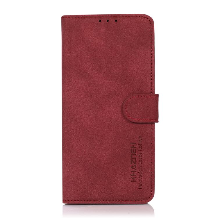 For iPhone 17 KHAZNEH Matte Texture Leather Phone Case(Red) - iPhone 17 Cases by buy2fix | Online Shopping UK | buy2fix