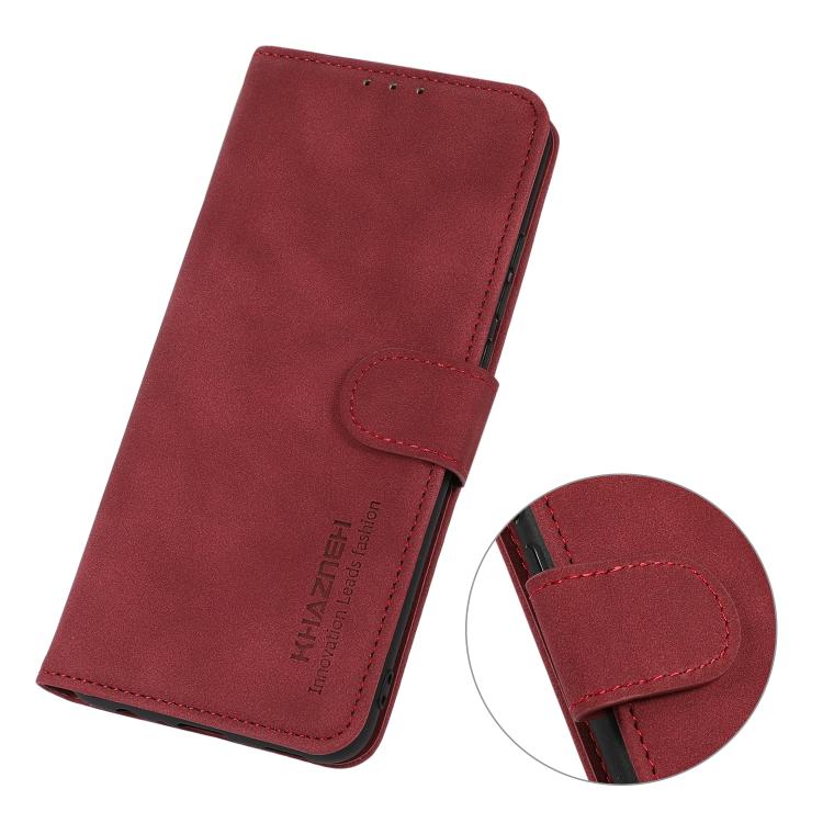 For iPhone 17 KHAZNEH Matte Texture Leather Phone Case(Red) - iPhone 17 Cases by buy2fix | Online Shopping UK | buy2fix