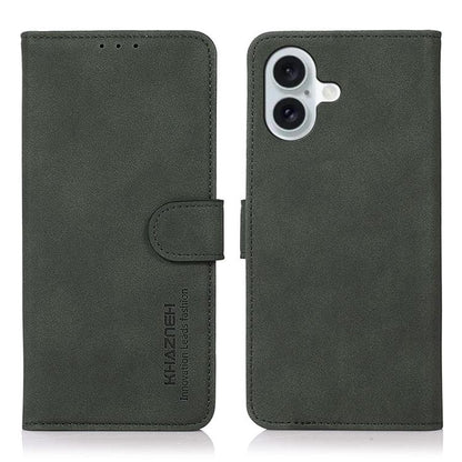 For iPhone 17 KHAZNEH Matte Texture Leather Phone Case(Green) - iPhone 17 Cases by buy2fix | Online Shopping UK | buy2fix