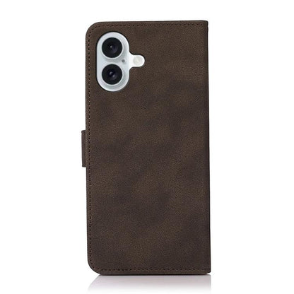 For iPhone 17 KHAZNEH Matte Texture Leather Phone Case(Brown) - iPhone 17 Cases by buy2fix | Online Shopping UK | buy2fix