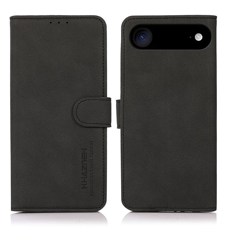 For iPhone Air KHAZNEH Matte Texture Leather Phone Case(Black) - iPhone Air Cases by buy2fix | Online Shopping UK | buy2fix