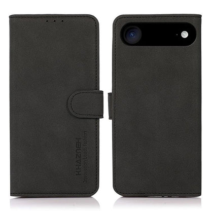 For iPhone Air KHAZNEH Matte Texture Leather Phone Case(Black) - iPhone Air Cases by buy2fix | Online Shopping UK | buy2fix