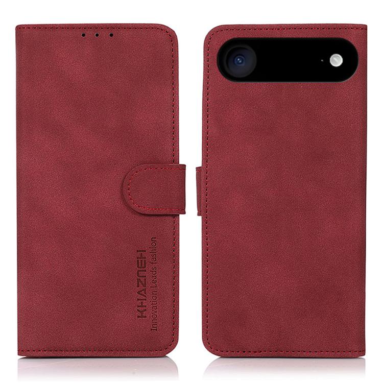 For iPhone Air KHAZNEH Matte Texture Leather Phone Case(Red) - iPhone Air Cases by buy2fix | Online Shopping UK | buy2fix