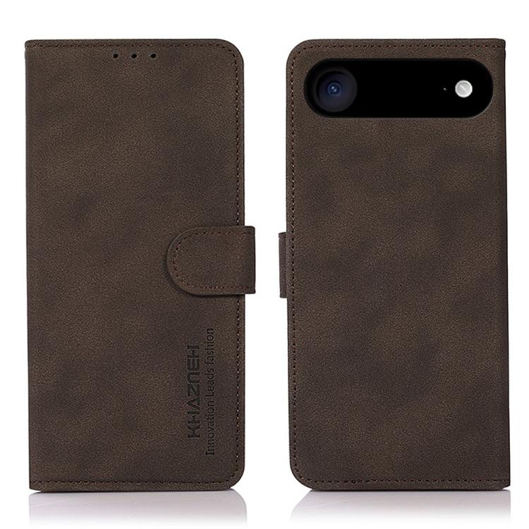 For iPhone 17 Air KHAZNEH Matte Texture Leather Phone Case(Brown) - iPhone 17 Air Cases by buy2fix | Online Shopping UK | buy2fix