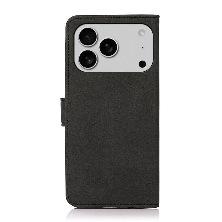 For iPhone 17 Pro KHAZNEH Matte Texture Leather Phone Case(Black) - iPhone 17 Pro Cases by buy2fix | Online Shopping UK | buy2fix