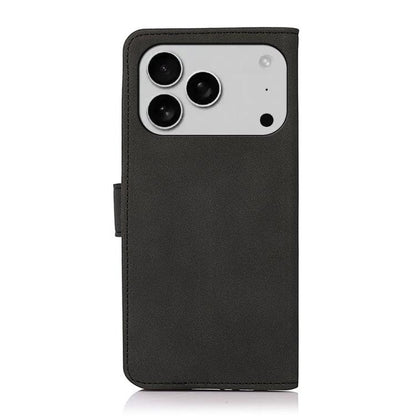 For iPhone 17 Pro KHAZNEH Matte Texture Leather Phone Case(Black) - iPhone 17 Pro Cases by buy2fix | Online Shopping UK | buy2fix