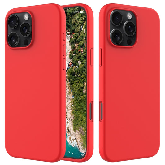 For iPhone 16 Pro Max Solid Color Silicone Phone Case(Red) - More iPhone Cases by buy2fix | Online Shopping UK | buy2fix