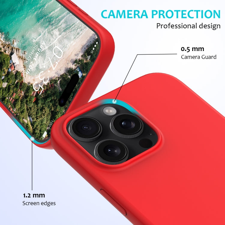 For iPhone 16 Pro Max Solid Color Silicone Phone Case(Red) - More iPhone Cases by buy2fix | Online Shopping UK | buy2fix