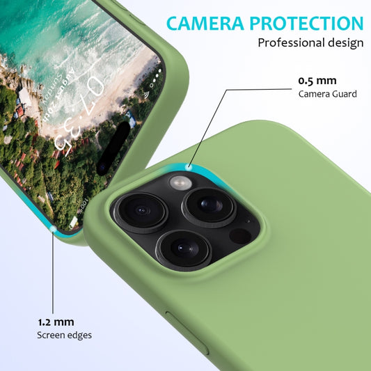 For iPhone 16 Pro Solid Color Silicone Phone Case(Mint Green) by buy2fix