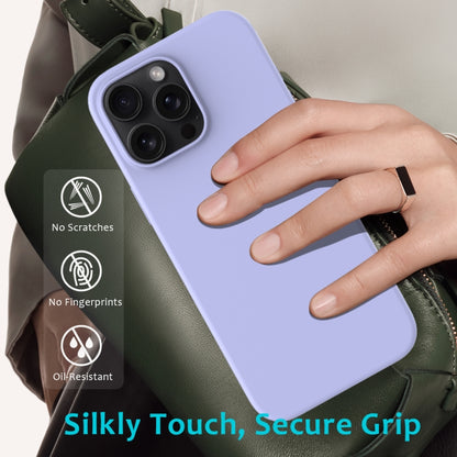 For iPhone 16 Pro Solid Color Silicone Phone Case(Purple) - More iPhone Cases by buy2fix | Online Shopping UK | buy2fix