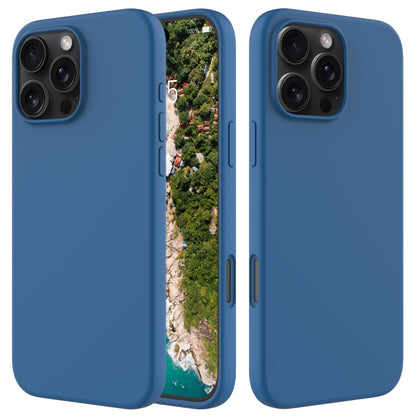 For iPhone 16 Pro Solid Color Silicone Phone Case(Cobalt Blue) - More iPhone Cases by buy2fix | Online Shopping UK | buy2fix