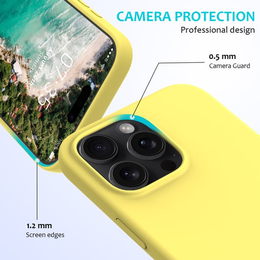 For iPhone 16 Pro Solid Color Silicone Phone Case(Lemon Yellow) by buy2fix