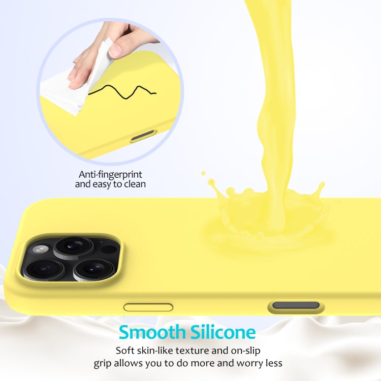 For iPhone 16 Pro Solid Color Silicone Phone Case(Lemon Yellow) - More iPhone Cases by buy2fix | Online Shopping UK | buy2fix