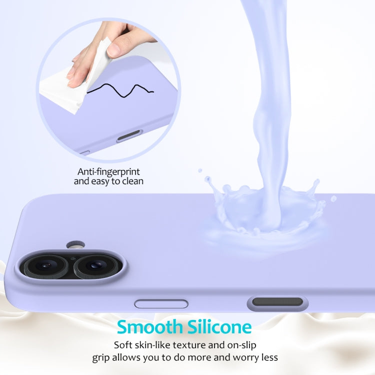 For iPhone 16 Plus Solid Color Silicone Phone Case(Purple) - More iPhone Cases by buy2fix | Online Shopping UK | buy2fix