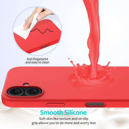 For iPhone 16 Plus Solid Color Silicone Phone Case(Red) - More iPhone Cases by buy2fix | Online Shopping UK | buy2fix