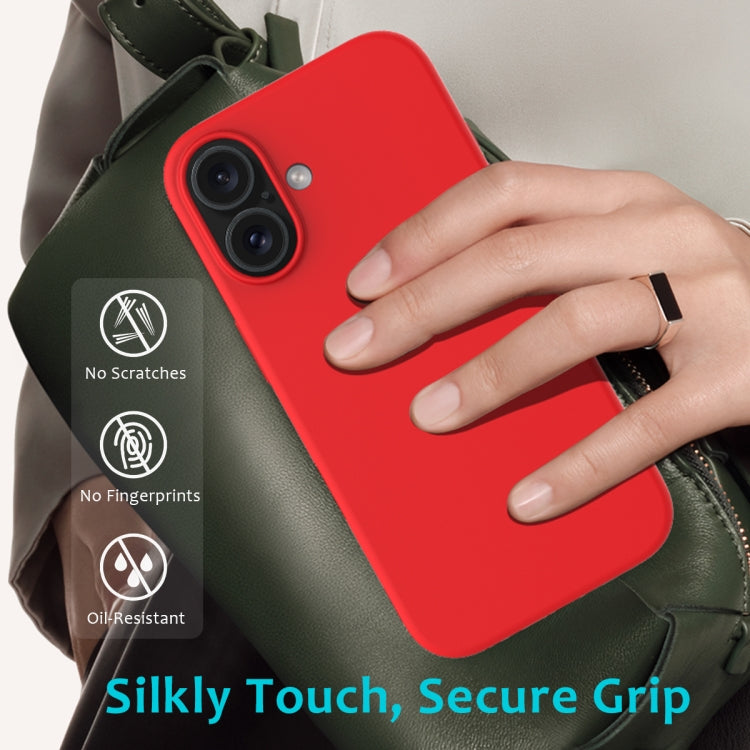 For iPhone 16 Plus Solid Color Silicone Phone Case(Red) - More iPhone Cases by buy2fix | Online Shopping UK | buy2fix