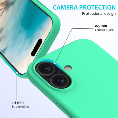 For iPhone 16 Plus Solid Color Silicone Phone Case(Green) - More iPhone Cases by buy2fix | Online Shopping UK | buy2fix