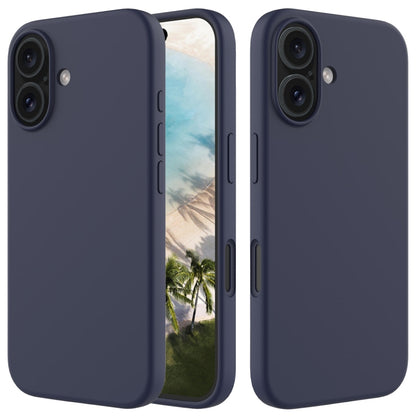 For iPhone 16 Plus Solid Color Silicone Phone Case(Midnight Blue) - More iPhone Cases by buy2fix | Online Shopping UK | buy2fix