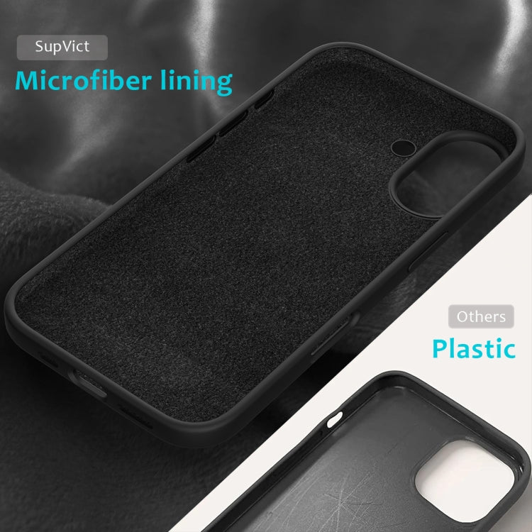 For iPhone 16 Solid Color Silicone Phone Case(Black) - More iPhone Cases by buy2fix | Online Shopping UK | buy2fix