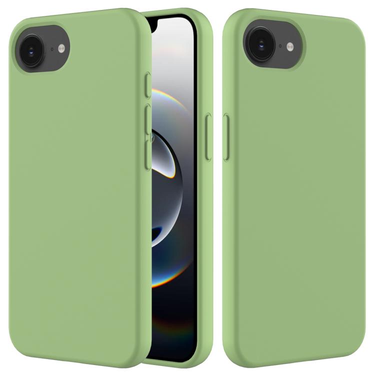 For iPhone 16e Solid Color Silicone Phone Case(Mint Green) - iPhone 16e Cases by buy2fix | Online Shopping UK | buy2fix