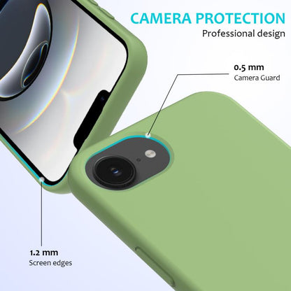 For iPhone 16e Solid Color Silicone Phone Case(Mint Green) - iPhone 16e Cases by buy2fix | Online Shopping UK | buy2fix