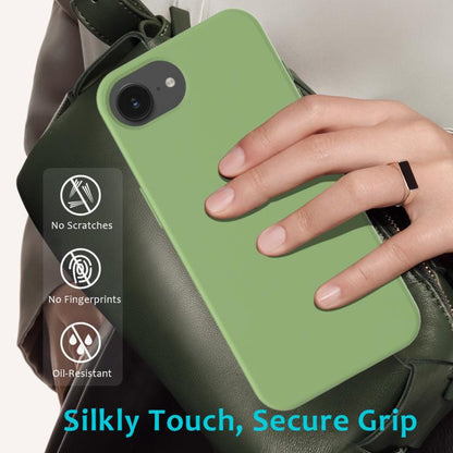 For iPhone 16e Solid Color Silicone Phone Case(Mint Green) - iPhone 16e Cases by buy2fix | Online Shopping UK | buy2fix