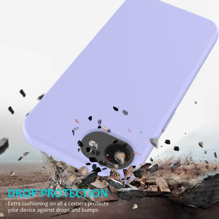 For iPhone 16e Solid Color Silicone Phone Case(Purple) - iPhone 16e Cases by buy2fix | Online Shopping UK | buy2fix