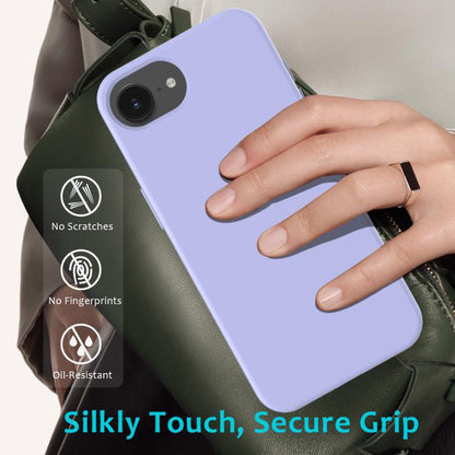 For iPhone 16e Solid Color Silicone Phone Case(Purple) - iPhone 16e Cases by buy2fix | Online Shopping UK | buy2fix