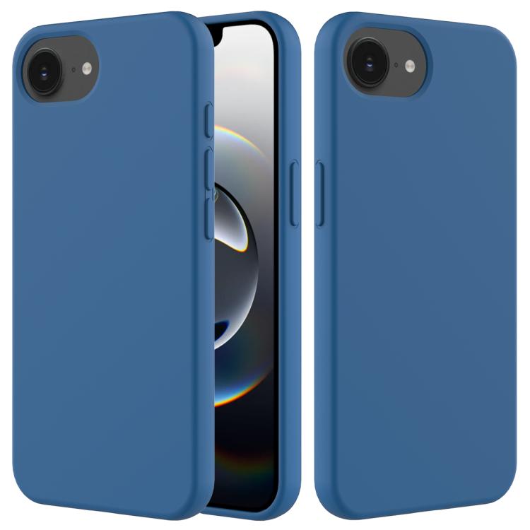 For iPhone 16e Solid Color Silicone Phone Case(Cobalt Blue) - iPhone 16e Cases by buy2fix | Online Shopping UK | buy2fix