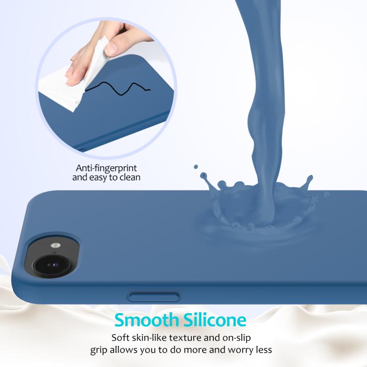 For iPhone 16e Solid Color Silicone Phone Case(Cobalt Blue) - iPhone 16e Cases by buy2fix | Online Shopping UK | buy2fix