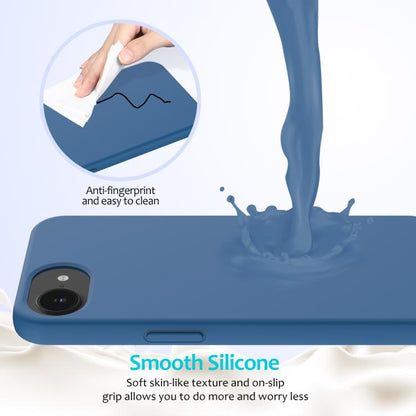 For iPhone 16e Solid Color Silicone Phone Case(Cobalt Blue) - iPhone 16e Cases by buy2fix | Online Shopping UK | buy2fix