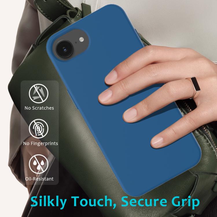 For iPhone 16e Solid Color Silicone Phone Case(Cobalt Blue) - iPhone 16e Cases by buy2fix | Online Shopping UK | buy2fix