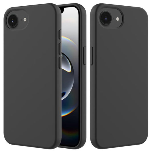 For iPhone 16e Solid Color Silicone Phone Case(Black) - iPhone 16e Cases by buy2fix | Online Shopping UK | buy2fix