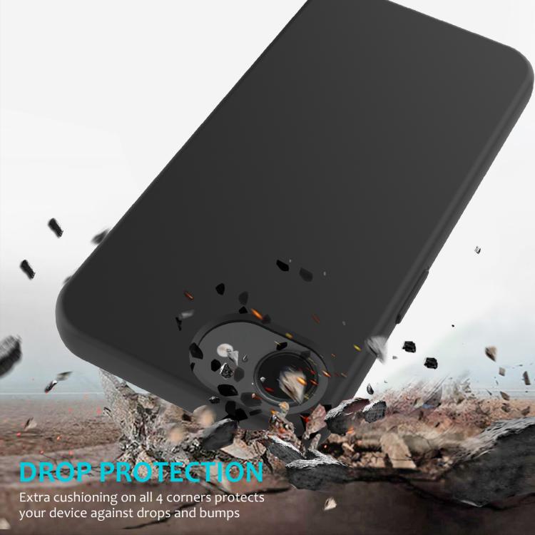 For iPhone 16e Solid Color Silicone Phone Case(Black) - iPhone 16e Cases by buy2fix | Online Shopping UK | buy2fix