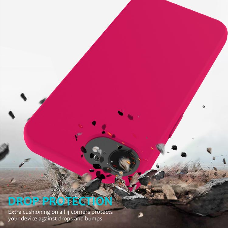 For iPhone 16e Solid Color Silicone Phone Case(Rose Red) - iPhone 16e Cases by buy2fix | Online Shopping UK | buy2fix