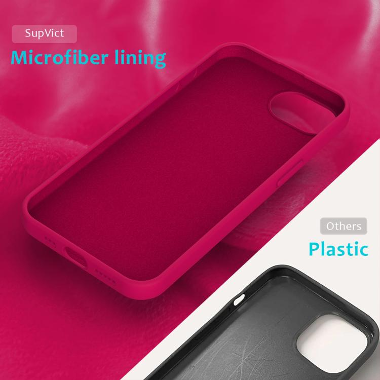 For iPhone 16e Solid Color Silicone Phone Case(Rose Red) - iPhone 16e Cases by buy2fix | Online Shopping UK | buy2fix