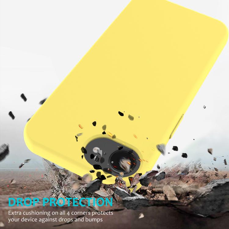 For iPhone 16e Solid Color Silicone Phone Case(Lemon Yellow) - iPhone 16e Cases by buy2fix | Online Shopping UK | buy2fix