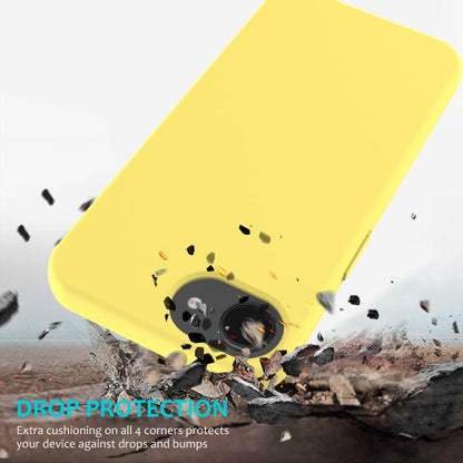 For iPhone 16e Solid Color Silicone Phone Case(Lemon Yellow) - iPhone 16e Cases by buy2fix | Online Shopping UK | buy2fix